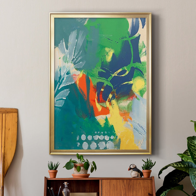Impression encadrée de qualité tropicale Tropical II, Encadrement doré, H 42,5 po x l 30,5 po x P 1 po