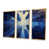 Toile avec cadre flottant or