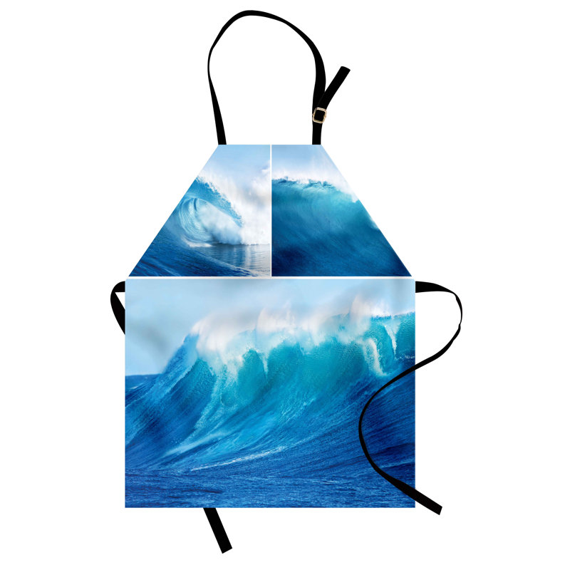 Tablier de surf East Urban Home unisexe, vagues de l'océan géant, taille adulte, bleu