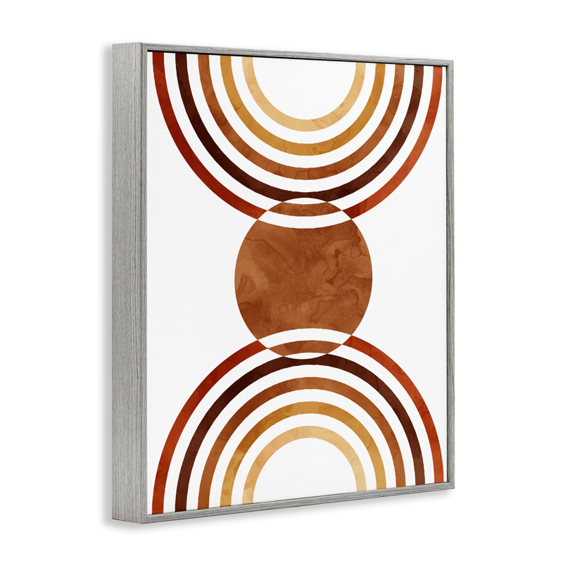 Boho Earthy Arches, impression sur bois encadrée, H 20 po x l 16 po x P 1,5 po, Estampe numérique Farmhouse