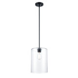 1 lumière 9 po Mini-luminaire suspendu en nickel satiné