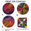 «Rainbow Geometric Colorful Bliss - Abstract», reproduction d'art murale-1851838418-1851838431