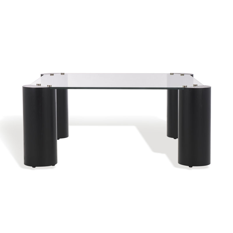 Northlakes Glass Top Coffee Table, Black