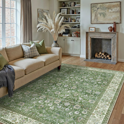  Tapis oriental lavable à la machine avec envers antidérapant Kitty