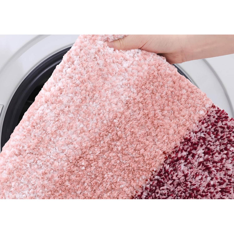 Microfiber Bath Mat, Non-Slipabsorbent Bathroom Mat, Single - 90cm L x 3cm W, Red