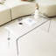 Table basse 39,25 po de long rectangulaire rectangulaire en acrylique de 15 mm d'épaisseur, transparente