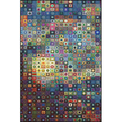 Tapis décoratif multicolore à motif géométrique à motif géométrique
