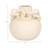 Stoneware Vase Ceramic Chain Link Accent Modern Home or Office Decor - 9" Ivory & Tan
