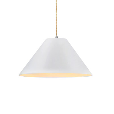 Radiance - Luminaire suspendu 1 lumière Avola - l 15 po x H 7,25 po - ampoule remplaçable - cordon torsadé beige