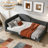 Upholstered Daybed with Headboard and Armrest-100202010-100202008