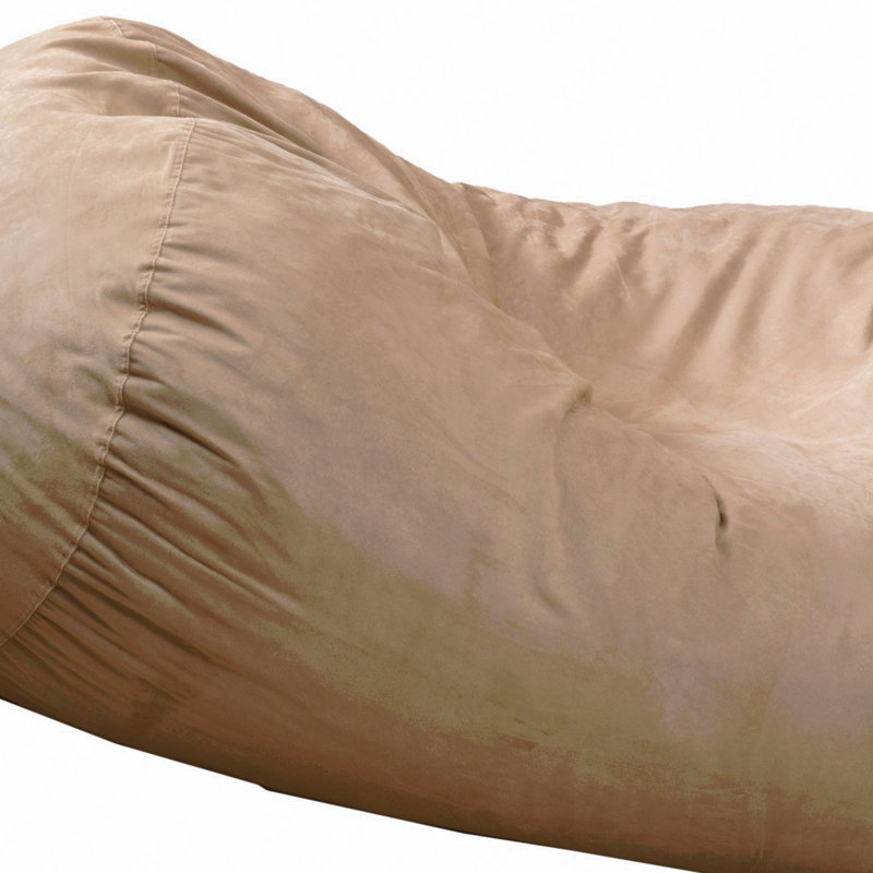 Fauteuil à billes cylindrique en suède de 6,5 pieds, Toscane, Tuscany Microfiber