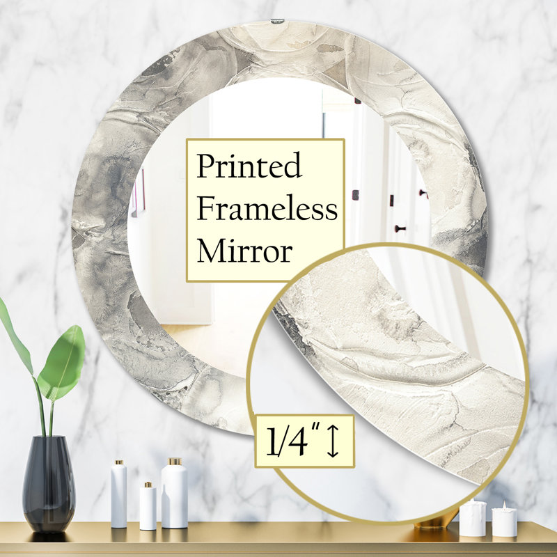 Mid-Century Modern Bathroom / Vanity Accent Mirror, 31.5" x 31.5" , Abstract 4