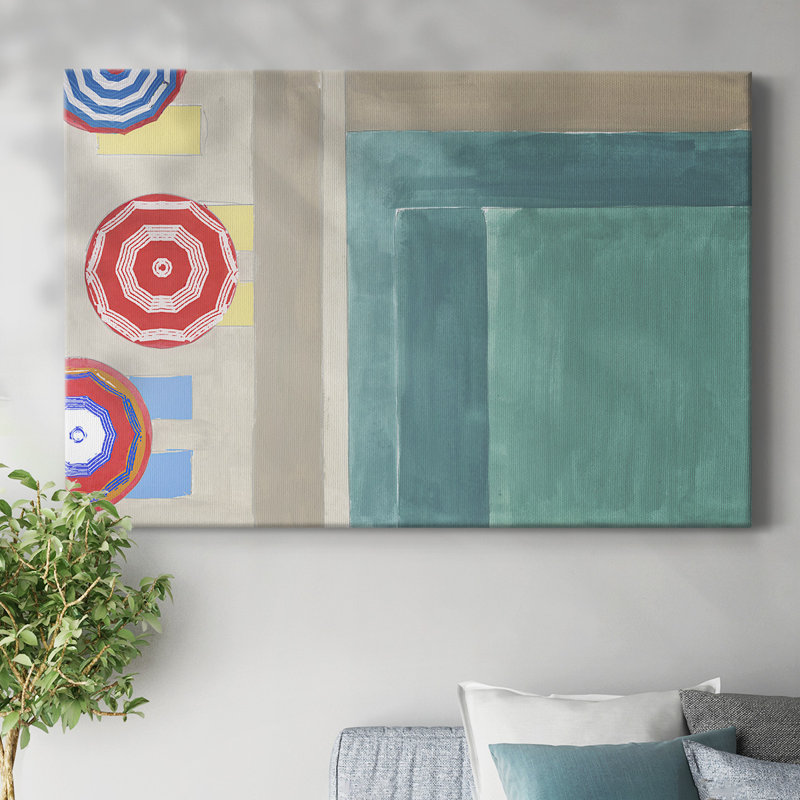 By the Pool I-Gallery Wrapped Canvas, 12" H x 18" W