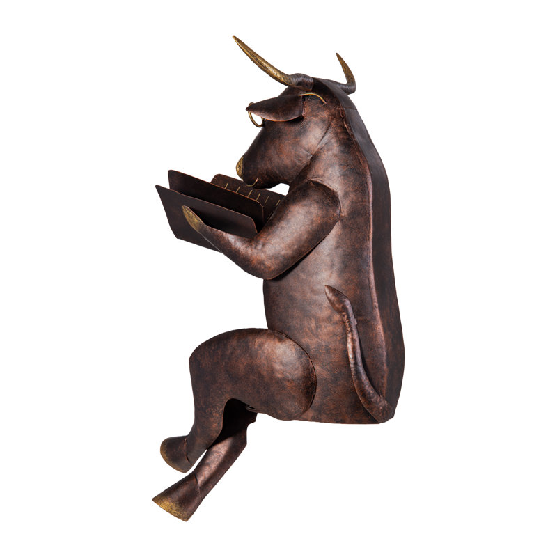 Vache lisant un livre statue de jardin