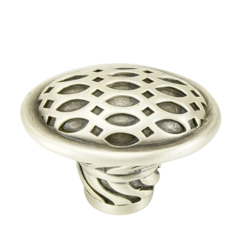 MILAN OVAL KNOB; MATTE, Silver