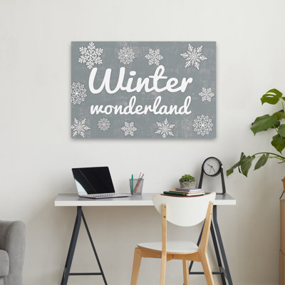 Winter Wonderland - Art contemporain de la phrase de la Sainte Nuit