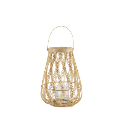 Rope-handled Ochre Bamboo Lampshade