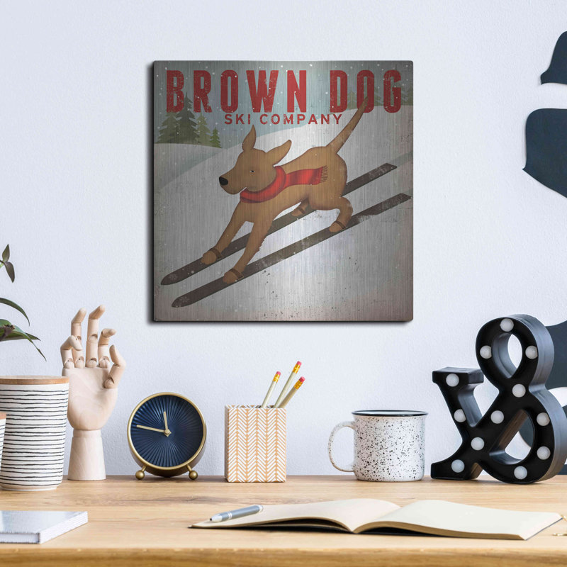«Brown Dog Ski Co» par Ryan Fowler, H 12 po x l 12 po
