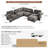 6 - Piece 120.8" Teddy Corner Sectional Sofa Modular Cloud Couch with Ottoman and Storage Side Table-122897453