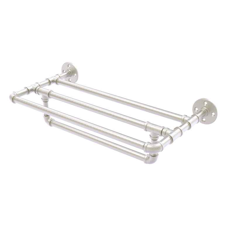 Porte-serviettes mural Bayer, 5.8" H x 36" L x 10.8" D, Nickel satiné