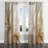 Aviyah - Champagne Grommet Curtain - Room Darkening Abstract Curtain - 1 Panel-503511318-503959587