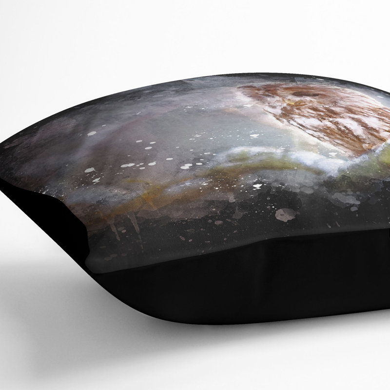 Square Throw Cushion, 55cm H x 55cm W x 20cm D, Black