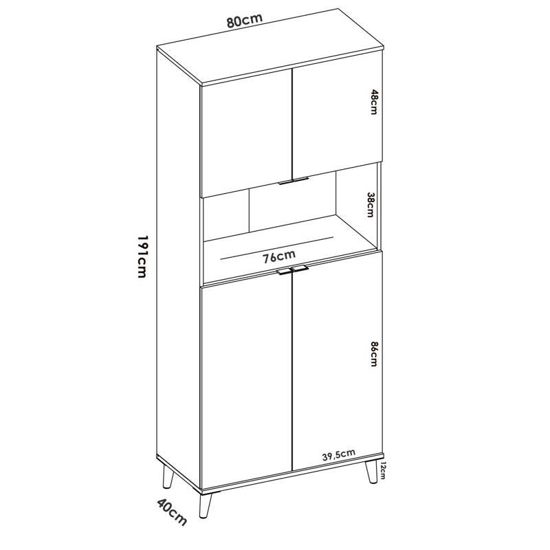 Kathaleen 80cm Sideboard
