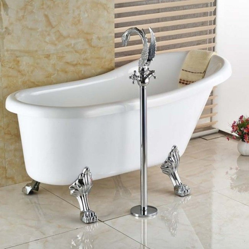 Classic basin mixer with polished chrome finish and smooth single-lever operation