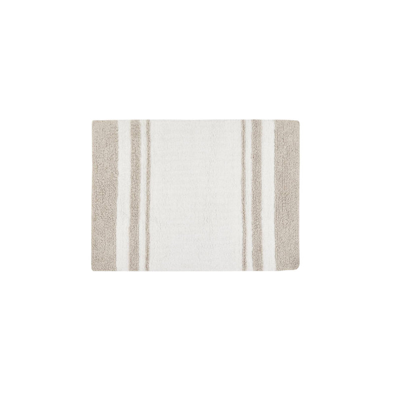 Cotton Reversible Bath Rug, Taupe, 20'' W x 30" L
