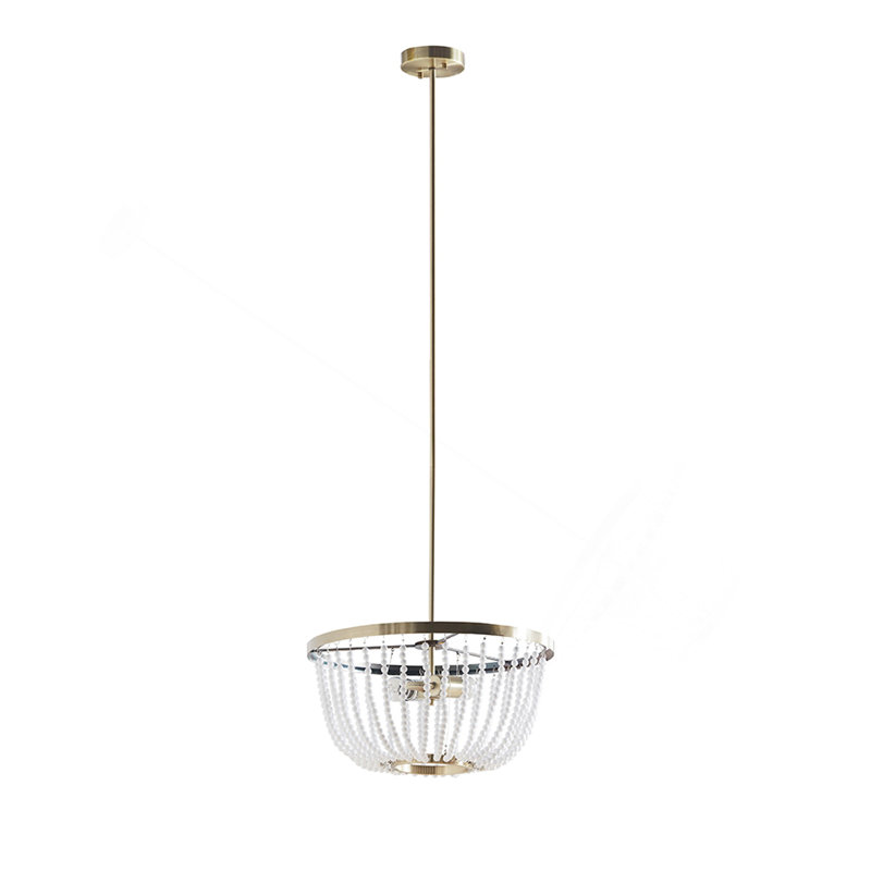 2-Light Beaded Chandelier