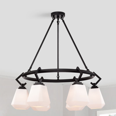 Andreina 6 - Light Dimmable Wagon Wheel Chandelier