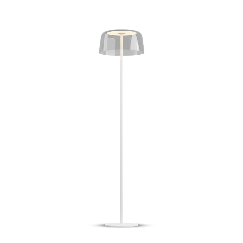 Yurei 51.5'' LED Traditional Floor Lamp, Matte White, Clear