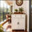 Washed Wood Farmhouse Barn-Door Storage Cabinet, Coffee Bar Buffet Sideboard with Drawer for Kitchen and Living Room-128975432