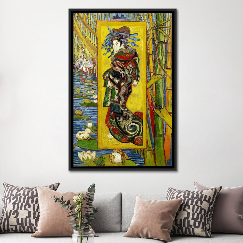 Courtesan (d'après Eisen) par Vincent van Gogh - Estampe numérique sur toile tendue avec châssis, H 60 po x l 40po x P 1,5 po