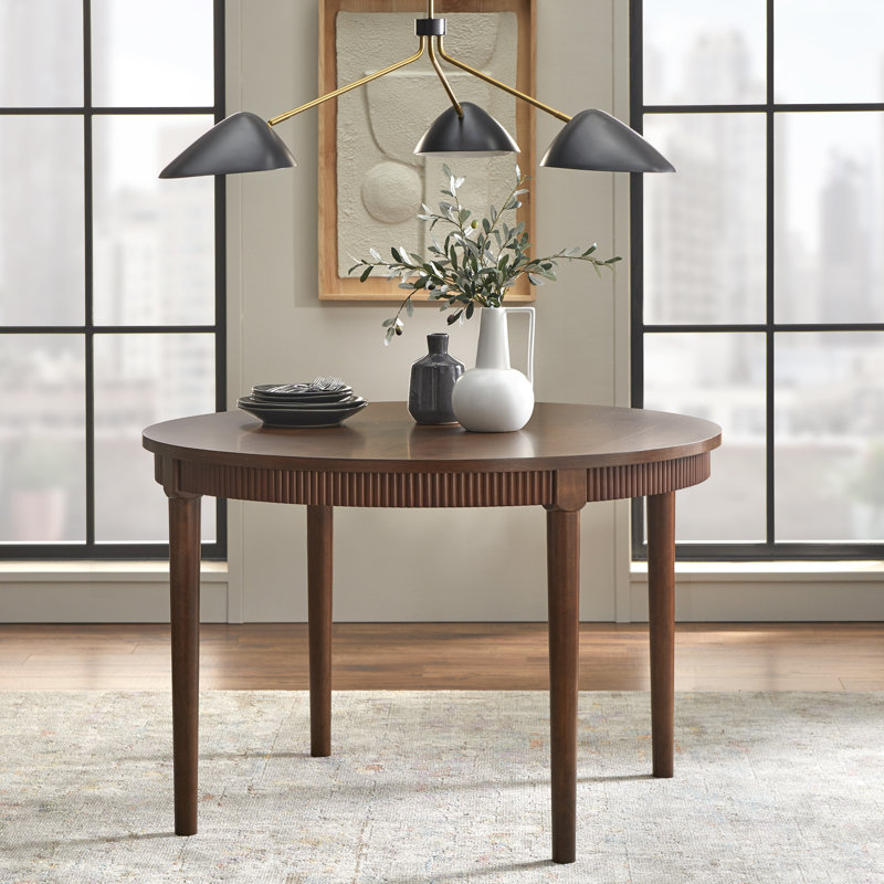 Astoria Round Dining Table, 46", Walnut