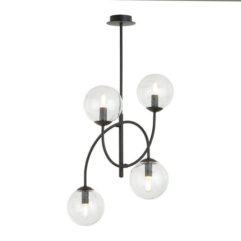 Averell 4 - Light Geometric Chandelier, Transparent