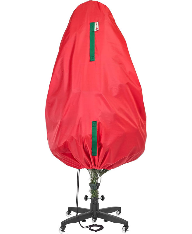 Sac de rangement vertical pour sapin de Noël et topiaire, H 36 po x l 25 po x P 25 po, Rouge