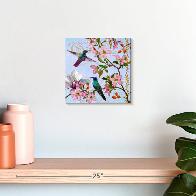 Colibri Brampt botanique, H 10 po x l 10 po