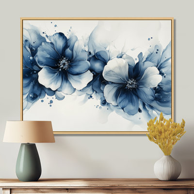Turquoise, velours, marguerites, débit de fleurs II - marguerites, art mural
