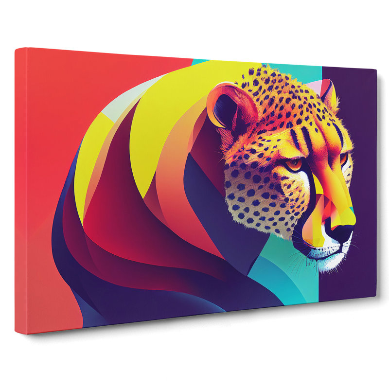 Modern Cheetah Abstract - Wrapped Canvas, 35cm H x 50cm W x 3cm D
