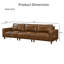 Courbes de style Mid-Century, cuir respirant, pieds en bois massif, assemblage sans outil de 30 minutes, pièce maîtresse à 3 places-1244149020-1244149024-1244149027
