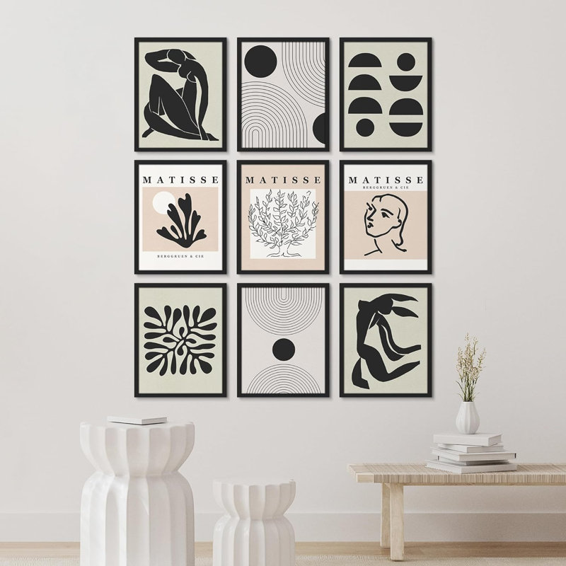 Henri Matisse Dancer, Cadre noir, L 11 po x H 14 po