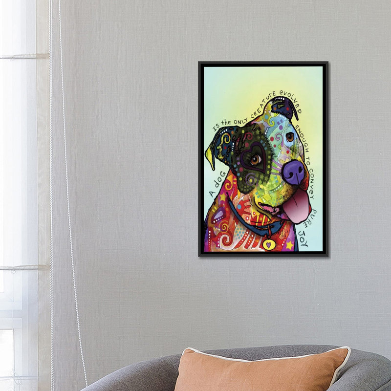 Pure Joy - impression sur toile tendue, H 26 po x l 18 po x P 1,5 po, Cadre noir