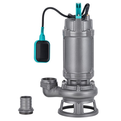 Submersible Sewage/Effluent Pump 1HP, 5280 GPH, Cast Iron, Automatic Float Switch, 2" Outlet for Basement
