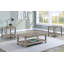 3-Piece Cocktail Set Wooden Table Top Rectangular Coffee Table And Two Matching Square End Tables Living Room Wooden Furniture Retro