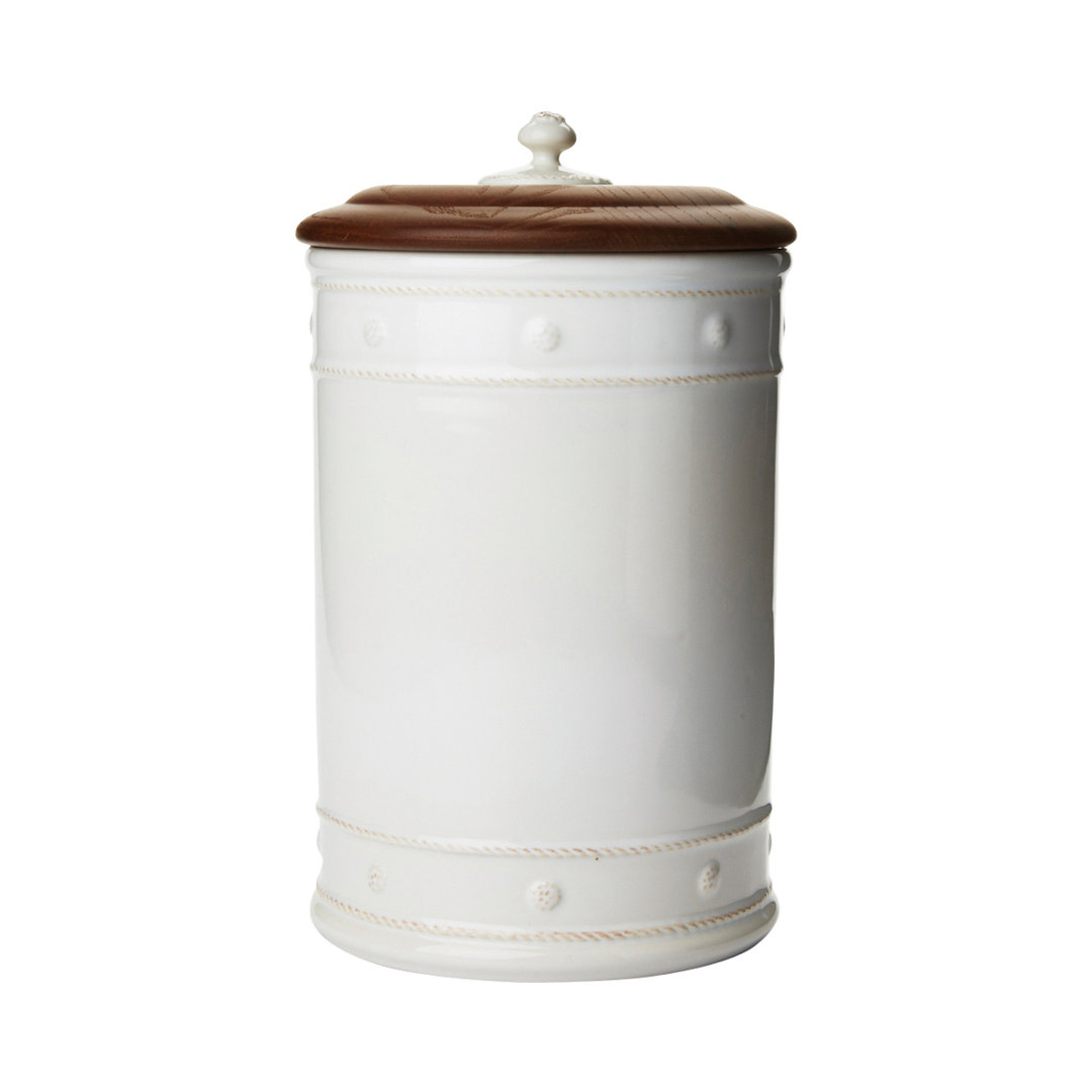 Berry & Thread Canister with Wooden Lid - Whitewash Juliska