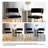 Christal 2 Piece Tufted Velvet Curved Weaved Back with Metal Legs Side Dining Chair Set-1350105844