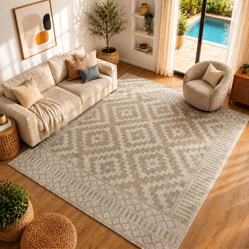 Bartlesville Global Indoor/Outdoor Jute-Look Rug, Rectangle 160 x 213cm