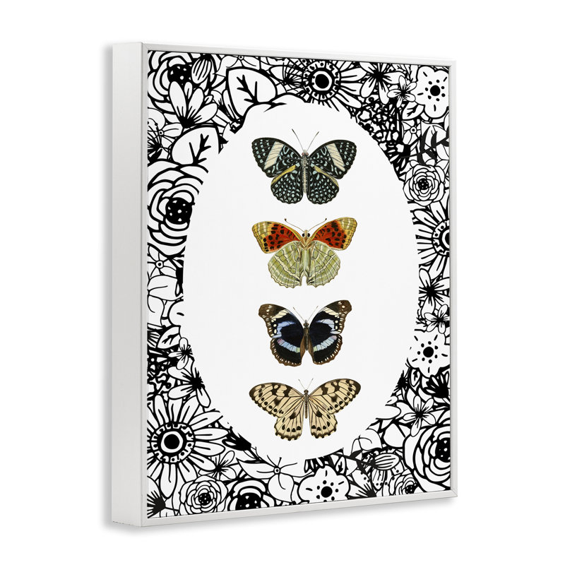 Giclée encadrée de motifs floraux, conception de Dan Meneely, H 30 po x l 24 po, Giclée encadrée blanc bord de mer