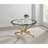 Brass Round Glass Top Coffee Table